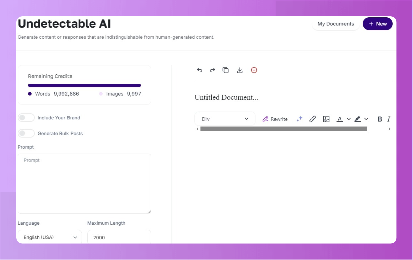 Undetectable AI